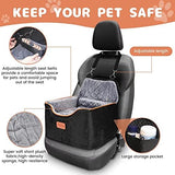 Memory Foam Pet Booster Seat with Washable Cover - Elevated, Anti-Slip for Small Dogs up to 35lbs, Seat Belt, Storage, Blankets