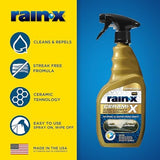 Rain-X 630177SRP Cerami-X Glass Cleaner + Water Repellent, 23oz - Cleaning Effectively While Remaining Streak Free, Protecting Against Contaminants and Stains