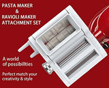 ANTREE 3-IN-1 Pasta Attachment & Ravioli Attachment for KitchenAid Stand Mixers, Pasta Maker Accessories included Pasta Sheet Roller, Spaghetti Cutter and Ravioli Maker Attachment