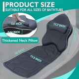 Luxury Thick Full Body Bath Pillows Mat & Cushion for Bathtub Headrest Neck Shoulder Support Comfort Relaxation Spa Accessories Perfect for a Spa Soak in Bathtub (Gray)