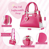 Shemira Play Purse for Little Girls, Princess Pretend Toys for Girls 3 4 5 6 7 8 Years Old, Christmas & Birthday Gift for Girls Age 3-5 4-6 6-8, Toddler Purse with Accessories, Kids Toy Purse,Pink