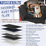 Back Seat Extender for Dogs Truck-Large Space, Dog Seat Cover Back Seat Hard Bottom Holds 400lbs, Sturdy Pet Seat Covers, Waterproof Backseat Dog Hammock for Trucks
