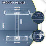 Aquarium Light Riser Adjustable, Clear Acrylic Fish Tank LED Light Stand Aquarium Lamp Holder Bracket Kit 2pcs Transparent Support for Width 2.5-4.4 Inches Light with Extendable Bracket