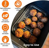 Air Fryer Grill Pan for Ninja Air Fryers, 2 Packs Replacement Air Fryer Crisper Plate Grill Plate Tray Accessories with Rubber Bumpers for Ninja Foodi DZ100 DZ201 and other Air Fryer, Dishwasher Safe