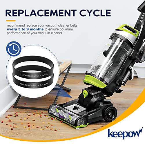 KEEPOW Style 7/9/10 P/N 3031120 Replacement Belt for Bissell Vacuum, 6 Pack