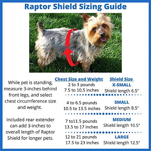Raptor Shield Puncture Resistant Pet Vest for Small Dogs — Talon-Proof Protection Against Attacks by Coyotes, HawksBirds of Prey, Made in The USA, Four Sizes — Medium, 7-11.5 lbs, Chest 13.5 to 17"