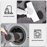 PURRUGS Dirt Trapper Door Mat 20" x 31.5", Non-Skid/Slip Machine Washable Microfiber Entryway Rug, Dog Doormat, Super Absorbent Welcome Mat for Muddy Wet Shoes and Paws, Grey