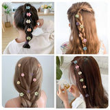 40Pcs Colorful Small Flower Hair Clips, TEBIEKOY Baby Hair Clips Mini Claw Clips Cute Jaw Clips Hair Pins Hair Barrettes Toddler Hair Accessories for Women Girls Kids Teens