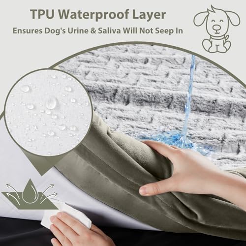 WNPETHOME Washable Dog Beds Large Sized Dog, XXXL Dog Couch, Orthopedic Dog Sofa Bed with Removable & Waterproof Cover, Extra Large Dog Bed with Bolster Sides for Sleeping, Giant Dog Couch with Sides