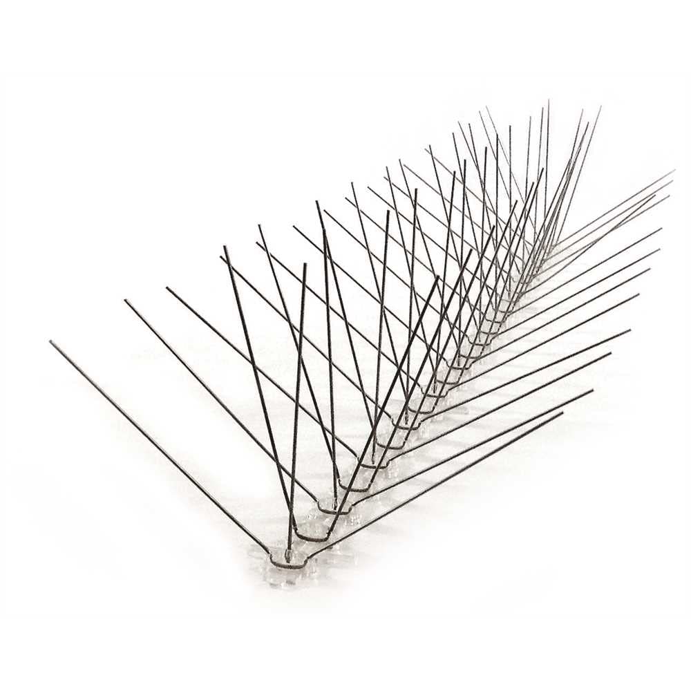 Bird-X Original Stainless Steel Bird Spikes, 6-inch Regular Wide Spikes Since 1964, Bird Spikes for Pigeons and Other Small Birds, Easy to Install, Contains 2 ft. Strips, Cover 24 Linear Feet Area