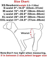 Female Dog Diapers for Small Dogs,4 Pack Reusable Washable Premium Puppy Diapers for Heat,Incontinence,Period Doggy Nappies,XS