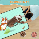 Washable Pee Pads for Dogs 47x32in 2-Pack Thick Reusable Puppy Pads Extra-Absorbent Prevent Leakage Non-Slip for Puppy Playpen, Crate, Whelping Box, Potty Training Reusable,Blue