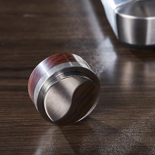 54mm Espresso Distribution Tool Stainless Steel Adjustable Wooden Coffee Distributor Compatible with Breville Espresso Machine Accessories