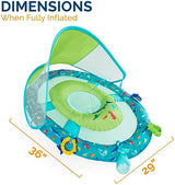 SwimWays Baby Spring Float Splash N Play, Baby Float with Canopy & UPF Protection, Baby Pool Toys & Swimming Pool Accessories for Kids 9-24 Months