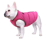 Dog Bulldog Clothes Dog Cotton Padded Coat Thick Winter Warm Vest Waistcoat Cold Weather Jacket Clothing for French Bulldog Coat-Pink-L