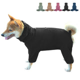KOOGAL Dog Pajamas for Large Dogs,Extra Large Stretch, Suitable for Adult, Medium-Sized Dogs, Large Pet Jumpsuit Four-Legged Dog Clothes, Pet Clothing. (Black, 2XL)