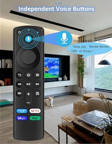 New Voice Remote Replacementf for FireStick 3rd Gen (L5B83G), Fit for TV Stick/ 4K Max, 2nd Gen, Lite, Cube(1st Gen & 3nd Gen)【not include Batteries】