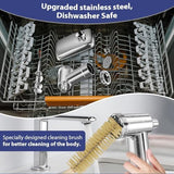 Stainless Steel Food Grinder Attachment for KitchenAid Stand Mixers, Meat Grinder Accessories Including Sausage Stuffer Tubes & Holder, Grinding Plates, Grinding Blades