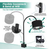 Lominie LED Aquarium Light, Planted Tank Light 4 Channels Remote Control 6500K Aquarium LED Lamp for Freshwater Fish Tank Refugium with Gooseneck (A20 Freshwater)