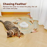 Potaroma Cat Toys Chargeable, 3in1 Hide and Seek for Kittens, Automatic Interactive Play, Fluttering Butterfly, Moving Feather Wand, Indoor Kitty Exercise 22.8 Inches Cover for All Breeds