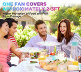 chemotex Fly Fans for Tables Rechargeable Fly Fans for Food Keep Flies Away Flexible Fly Repellent Fans for Outdoor Table Top Fly Fan with Holographic Blades for Outside, Picnic (White, 3Packs)