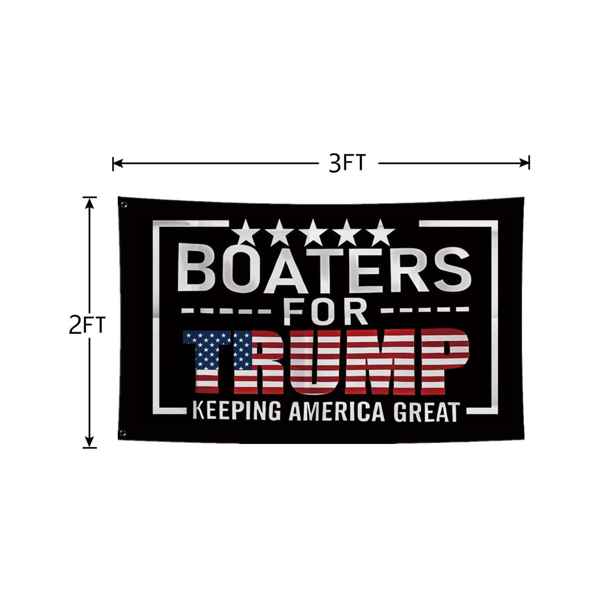 JOLCAHEU Double Sided Boaters for Trump Flag 2x3FT President Trump Flag,Keeping America Great Flag with 2 Brass Grommets,Sturdy Polyester.
