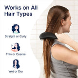 Crave Naturals Glide Thru Detangling Brush, Detangler Brush for Curly, Straight, Wet and Dry Hair for Adults and Kids, Hair Brush and Comb, Hair Accessories for Women, Black