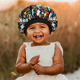 5 Pcs Kids Bonnet for Girls Silk Bonnet Sleeping Kid Baby Hair Bonnet Toddler Bonnet Wide Band Night Sleep Caps Colorful Night Hats Natural Hair