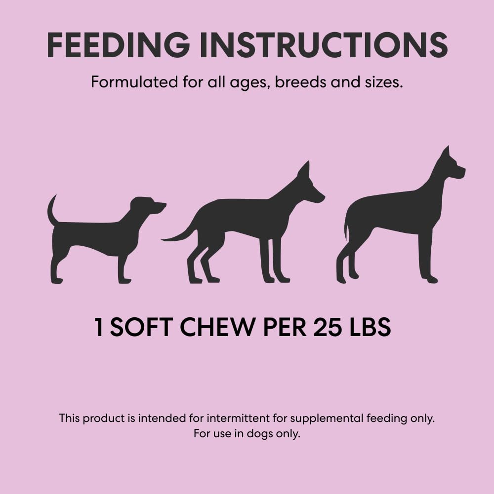 The Pets Table Probiotic Soft Chews Duck Flavored Gut Health Supplement for Dogs - Dog Digestive Support, 60 Chews