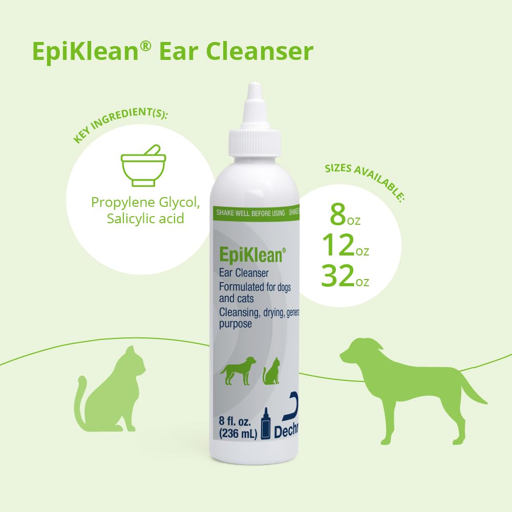 EpiKlean Ear Cleanser for Dogs and Cats, 8 oz
