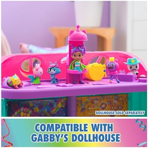 Gabby's Dollhouse, Celebration Themed Figures with Gabby Girl, 5 Cat Toy Figures, Surprise Toys & Dollhouse Accessories, Kids Toys for Girls & Boys 3+