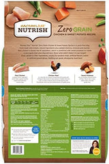 Rachael Ray Nutrish Zero Grain Dry Dog Food, Chicken & Sweet Potato Recipe, 26 Pounds