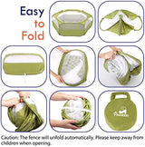 Pawaboo Small Animals Playpen, Waterproof Small Pet Cage Tent with Zippered Cover, Portable Outdoor Yard Fence with 3 Metal Rod for Chick/Kitten/Puppy/Guinea Pig/Rabbits/Hamster/Chinchillas,Green