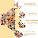 WILLBOND 6 Pieces Medium Hair Claw Clips for Thin Hair 2.6 Inch Tortoise Shell Clip Banana Jaw Hairpin French Style Barrettes Head Accessories for Women Girls(Stylish Patterns)