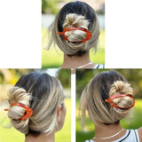 Camila Paris CP3121 French Hair Barrette Clip, Flexible Ponytail Holder No Metal Parts, Strong Hold Grip Hair Clips for Women, No Slip and Durable Styling Girls Hair Accessories, Made in France
