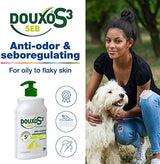 Douxo S3 Seb Shampoo, Contains 0.5% Ophytrium, Odor Control & Seboregulating, For Oily to Flaky Skin, Seborrhea, For Dogs and Cats, 16.9 fl. oz. (500mL)