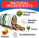 BARK&SPARK NO Poo Treats - Prevent Dog Poop Eating - Coprophagia Treatment - Stool Eating Deterrent - Probiotics & Enzymes - Digestive Health + Breath Aid - 120 Soft Chews - USA Made - Bacon Flavored
