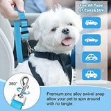 BWOGUE 2 Packs Dog Cat Safety Seat Belt Strap Car Headrest Restraint Adjustable Nylon Fabric Dog Restraints Vehicle Seatbelts Harness