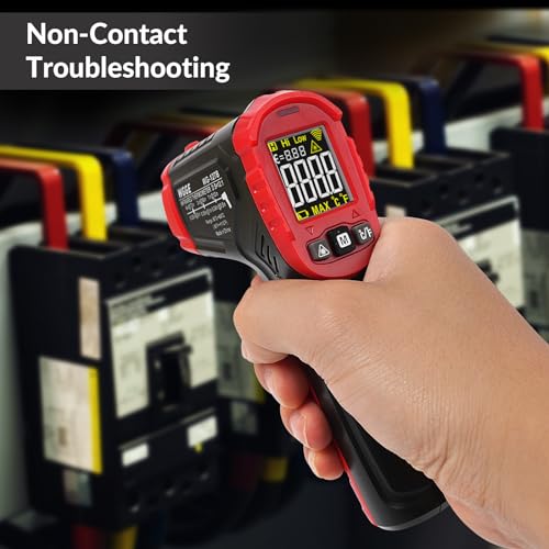 WGGE Infrared Thermometer Gun WG-127B, Digital IR Thermometer for Cooking, Candy, Food, Pizza Oven, Grill & Engine, Temp Reader -58℉~1112℉(-50℃~600℃) Non-Contact Temperature Gun (Not for Human)