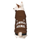 KMITBPN Personalized Chihuahua Dog Hoodie, Custom Pet Warm Sweatshirt Costume with Name Number Photo, Customize ID Clothes for Pupppy Kitten Dogs Cats, Chocolate, XL