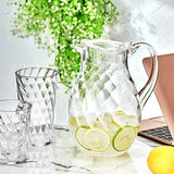 Amazing Abby - Bubbly Whirly - Plastic Pitcher (64 oz, 2 Quart), Clear Water Pitcher with Lid, Fridge Jug, BPA-Free, Shatter-Proof, Great for Iced Tea, Sangria, Lemonade, Juice, Milk, and More