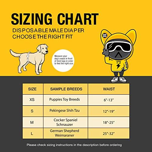 Dono Dog Diapers Male Disposable Male Dog Wraps, 24 Count Wider Doggie Puppy Diapers Male Belly Bands, Super Absorbent, Leak-Proof Fit, Excitable Urination, Incontinence, S