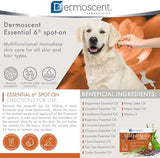 Dermoscent Essential 6 spot-on - Dog Skin Care for Dandruff & Allergy Relief with Vitamin E Oil - Anti Itch for Dogs - Natural Ingredients for Sensitive Skin - Dogs 20-40 kg - 4 Pipettes of 2.4 ml