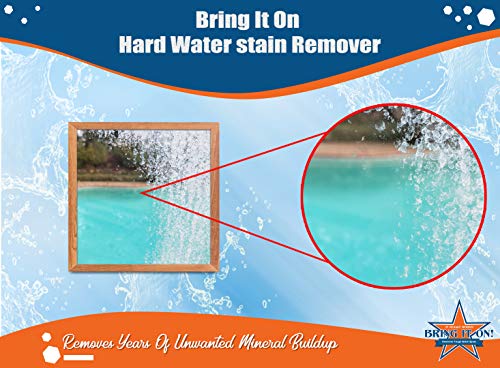 Bring It On Cleaner Hard Water Stain Remover - Soap Scum, Calcium, Lime Scale, Remover for Shower Door, Tile, Glass, Fiberglass, Bathroom, Sink, Stone, Door 32 Ounce