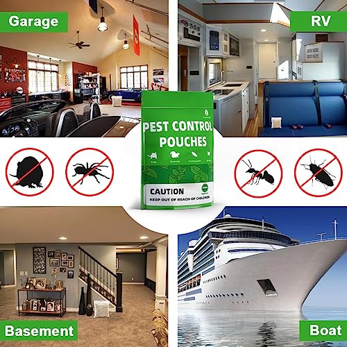 SUAVEC Pest Control Pouches, Rodent Repellent, Peppermint Mouse Repellent, Repel Rodents, Mouse, Mice, Rats, Ant, Roach, Moths & Other Pest, Indoor Mice Repellent, Mosquito Repellent- 8 Pouches