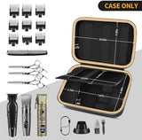 Boobowl Barber Accessories Bag for Clippers and Supplies, Mens Hair Trimmers Box, Portable Clipper Storage Holder for Hair Cutting, Guard Grooming Kit and Barbers Supplies (Bag Only)-Dark Black