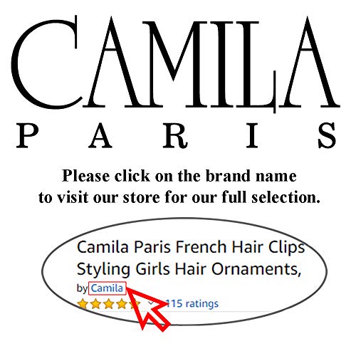 Camila Paris CP2900/2 French Hair Side Comb Small Rounded, White French Twist Hair Combs Decorative, Strong Hold Hair Clips for Women Bun Chignon Up-Do Styling Girls Hair Accessories, Made in France