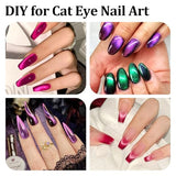 SIUSIO 41Pcs Nail Magnet Tool Set Cat Eye Gel Nail Polish Magnet Wand Magnetic Nail Polish Cat Eye Magnet for Nails Cat Eye Magnets Sticks Nail Design Tools Nail Art Accessories
