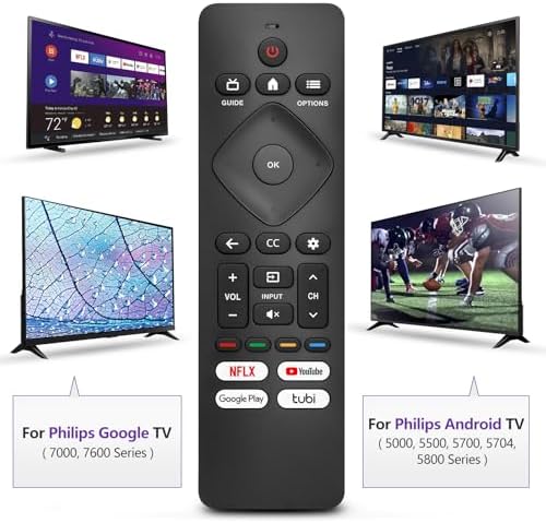 Replacement for Philips-Smart-TV-Remote-Control, Universal Smart Remote for Philips Android/Google TV