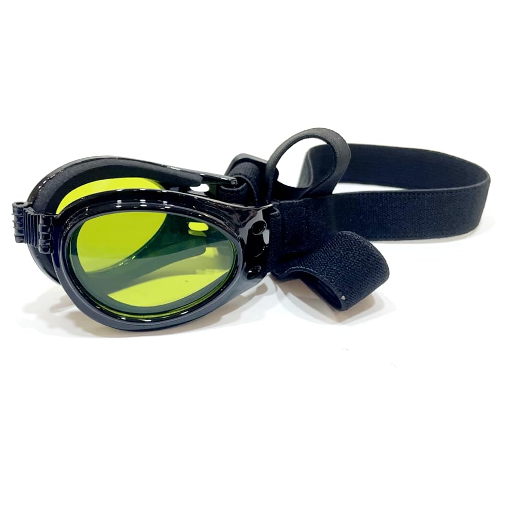 Foldable Pet Laser Safety Glasses Glare Protective Goggles 1064nm Dog Sunglasses UV400 Protection （Suitable for Pets 7.5kg-25kg）